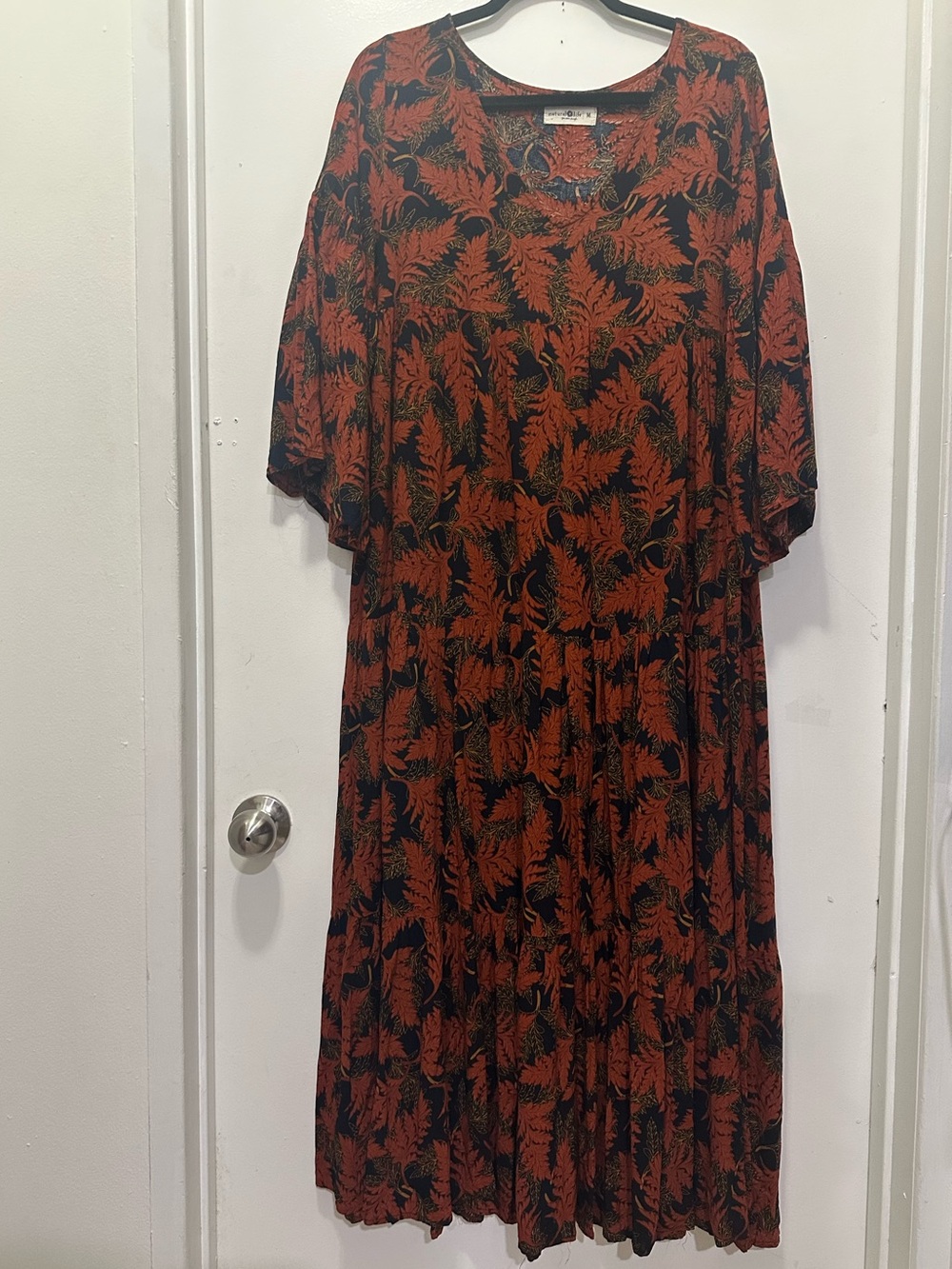 NATURAL LIFE  Charlotte Botanical Boho MIDI Dress Sz M